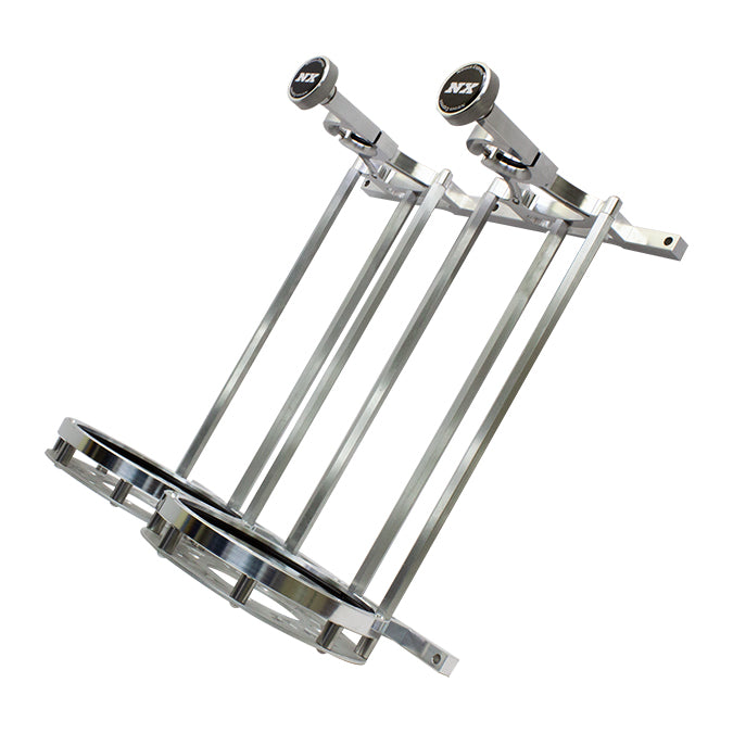 Nitrous Express 11208SB-15 Stand up Dual Billet Bottle Bracket for 15lb Bottle (Flat Mount) - Truck Part Superstore