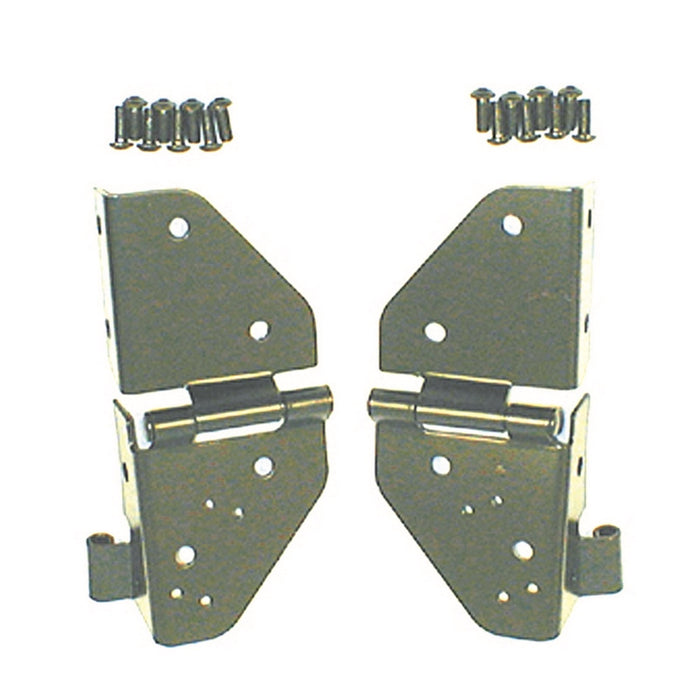 Rugged Ridge 11209.01 Windshield Hinge; Pair; Black; - Truck Part Superstore