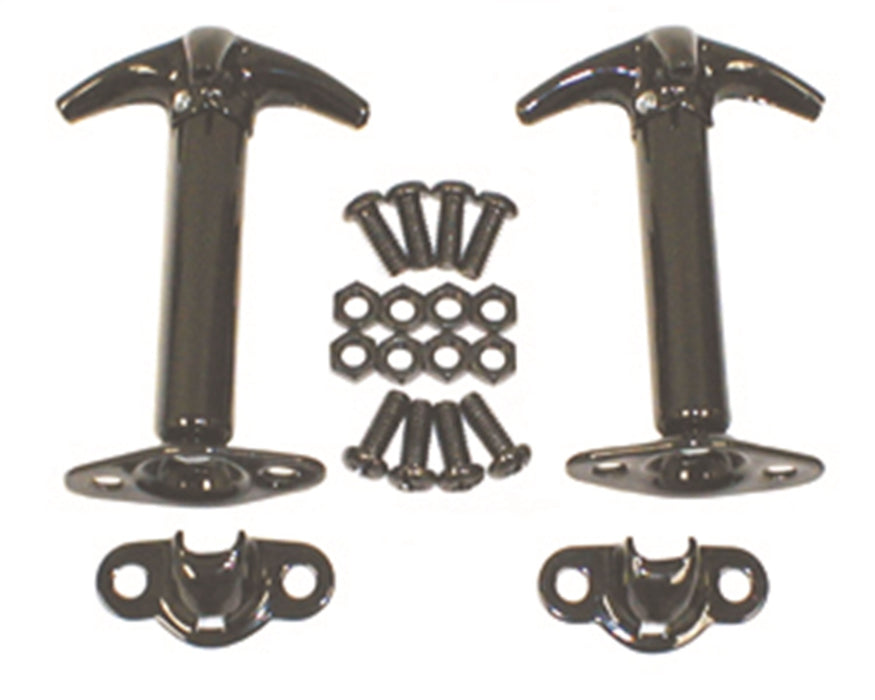 Rugged Ridge 11210.01 Hood Catch; Pair; Black; - Truck Part Superstore