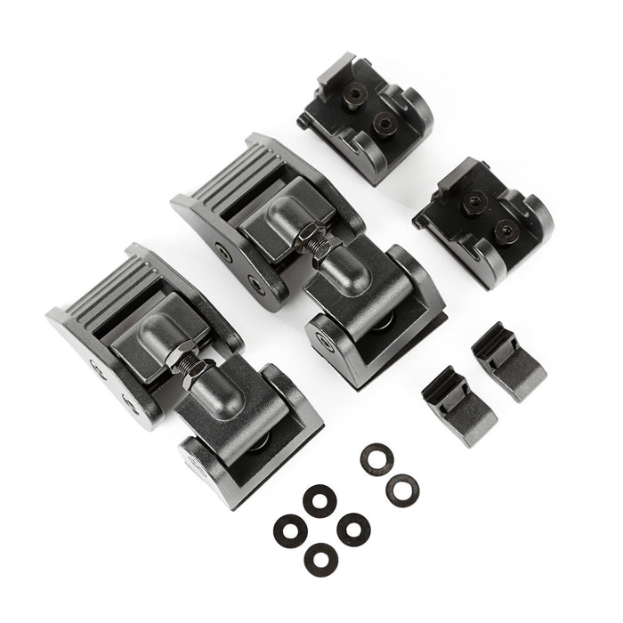Rugged Ridge 11210.27 Hood Catch Kit; Textured Black; 2 pc.; - Truck Part Superstore