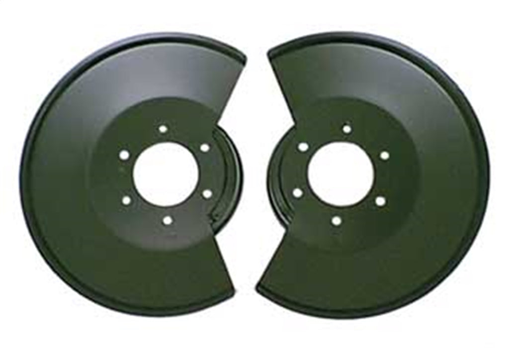 Omix 11212.02 Disc Brake Dust Shield; Front; w/2 Bolt Caliper; Black; Pair; - Truck Part Superstore
