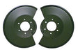 Omix 11212.02 Disc Brake Dust Shield; Front; w/2 Bolt Caliper; Black; Pair; - Truck Part Superstore