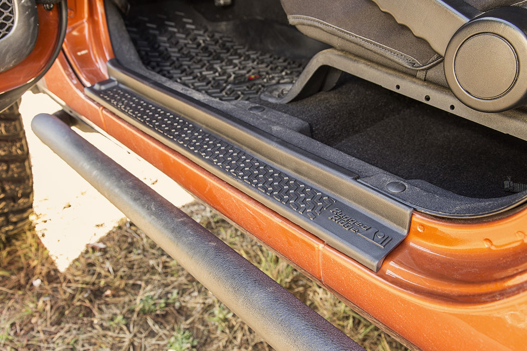 Rugged Ridge 11216.21 All Terrain Entry Guard Kit; Front; Thermoplastic; Black; - Truck Part Superstore