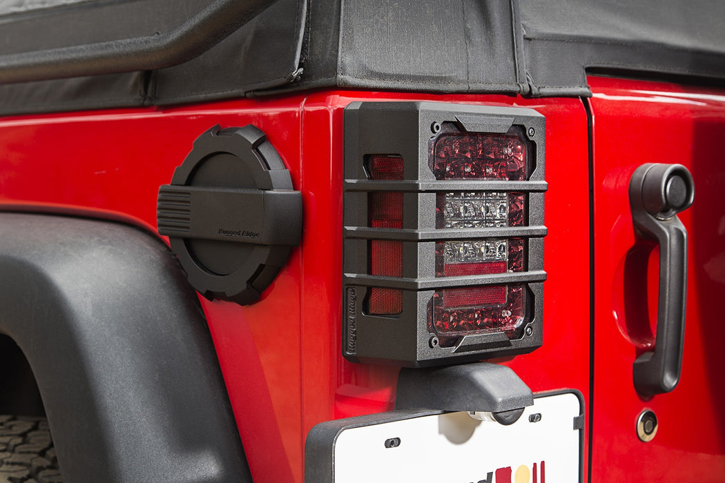 Rugged Ridge 11226.05 Elite Tail Light Guards; Pair; Black; - Truck Part Superstore