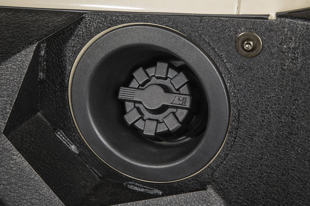Rugged Ridge 11229.10 Elite Aluminum Fuel Cap; Black; Aluminum; - Truck Part Superstore