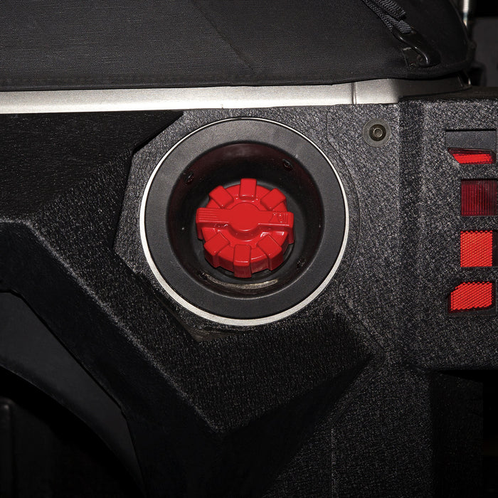 Rugged Ridge 11229.12 Elite Fuel Cap; Red; Aluminum; - Truck Part Superstore