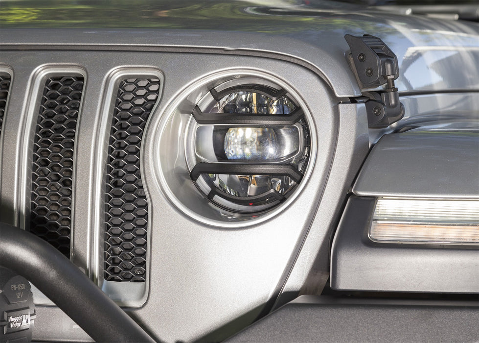 Rugged Ridge 11230.21 Elite Headlight Guards; Black; - Truck Part Superstore