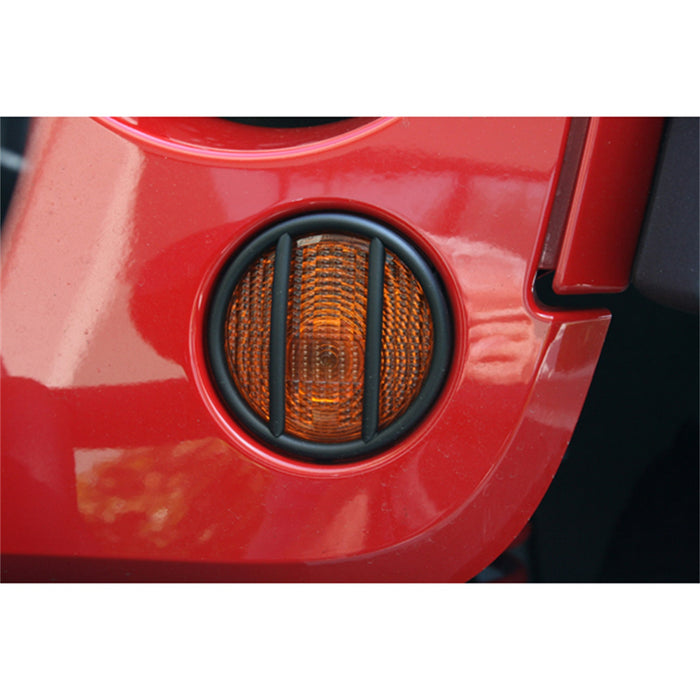 Rugged Ridge 11231.11 Euro Guard Kit Turn Signal Guard; Parking Light; Front; Black; - Truck Part Superstore