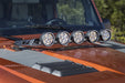 Rugged Ridge 11232.07 Hood Light Bar Kit; Incl. Five 3.50 in. Round LED Light; - Truck Part Superstore