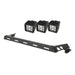 Rugged Ridge 11232.11 Hood Light Bar Kit; Textured Black; 3 Square LED Lights; - Truck Part Superstore