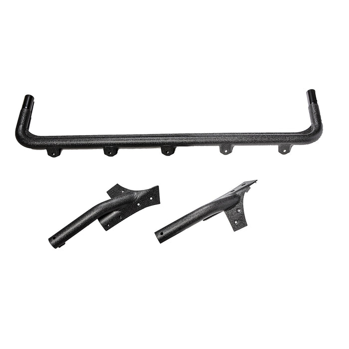 Rugged Ridge 11232.21 Light Bar; Windshield Frame; Textured Black; - Truck Part Superstore