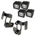 Rugged Ridge 11232.33 A-Pillar Light Kit; Square; Semi-Gloss Black; Incl. Mounts; - Truck Part Superstore