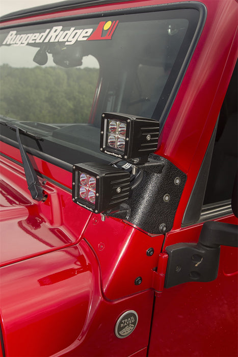 Rugged Ridge 11232.36 A-Pillar Light Mount; Dual; - Truck Part Superstore