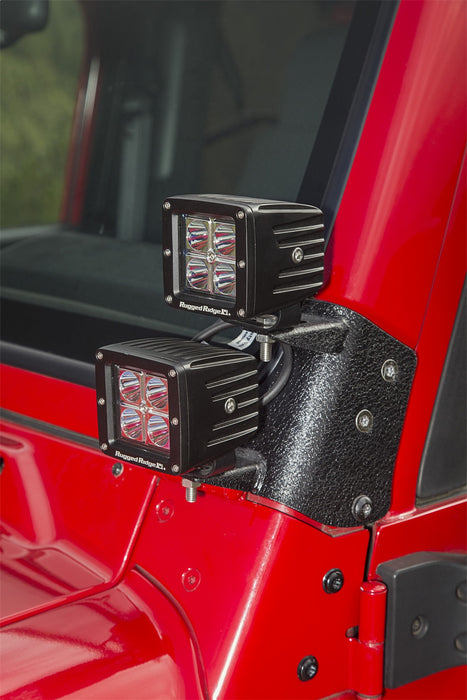 Rugged Ridge 11232.36 A-Pillar Light Mount; Dual; - Truck Part Superstore