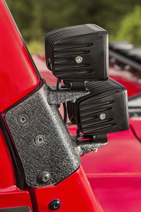 Rugged Ridge 11232.36 A-Pillar Light Mount; Dual; - Truck Part Superstore