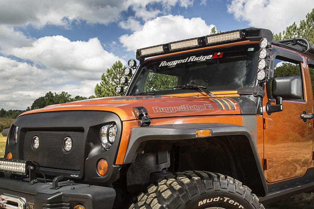 Rugged Ridge 11232.50 Elite Fast Track Windshield Light Bar; - Truck Part Superstore