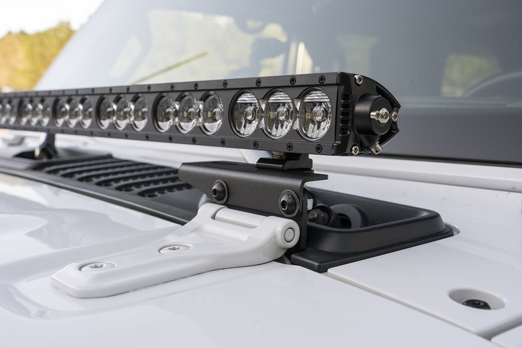Rugged Ridge 11232.71 Cowl Light Bar Bracket; - Truck Part Superstore