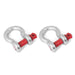 Rugged Ridge 11235.03 D-Ring; 7/8 in.; Pair; 13500 lbs.; Zinc Plated Steel; - Truck Part Superstore