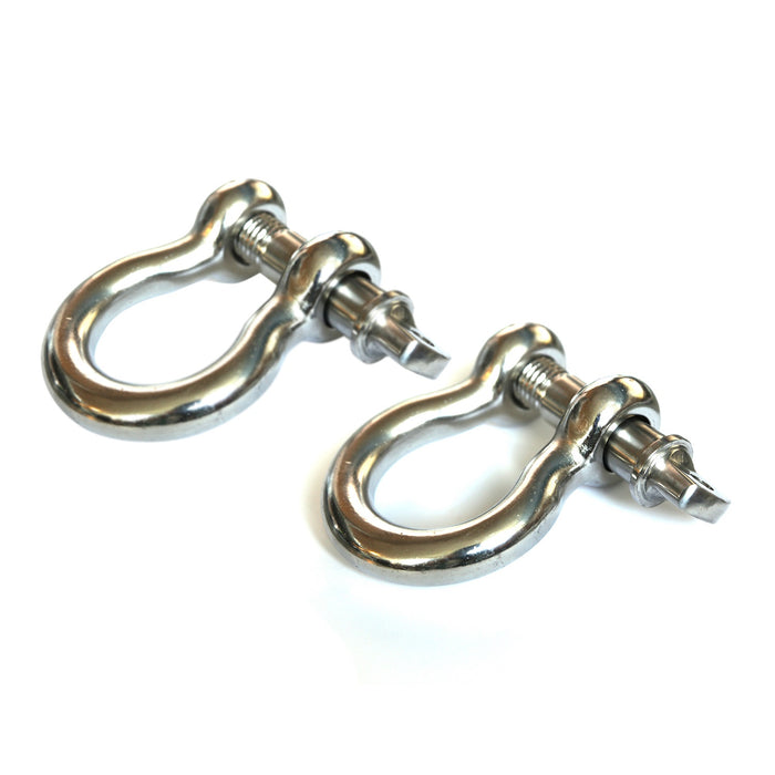 Rugged Ridge 11235.05 D-Ring; 3/4 in.; Pair; 9500 lbs.; Stainless Steel; - Truck Part Superstore