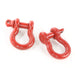 Rugged Ridge 11235.08 D-Shackles; 3/4 in.; Red; Pair; - Truck Part Superstore
