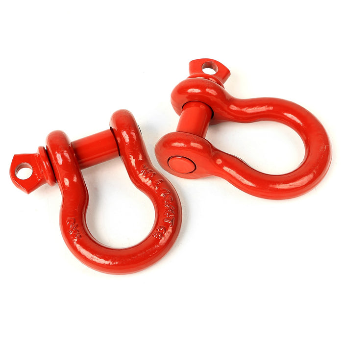 Rugged Ridge 11235.08 D-Shackles; 3/4 in.; Red; Pair; - Truck Part Superstore
