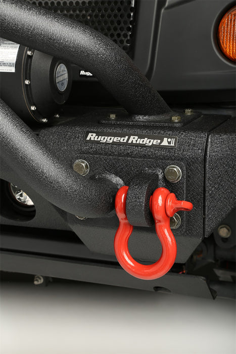 Rugged Ridge 11235.08 D-Shackles; 3/4 in.; Red; Pair; - Truck Part Superstore