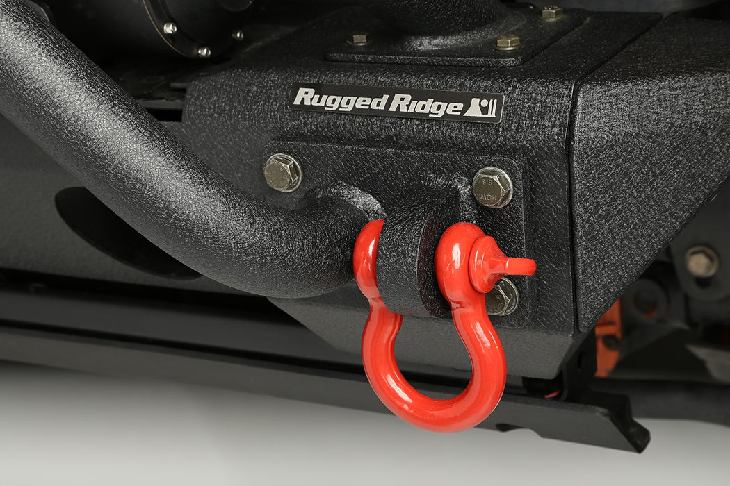 Rugged Ridge 11235.08 D-Shackles; 3/4 in.; Red; Pair; - Truck Part Superstore