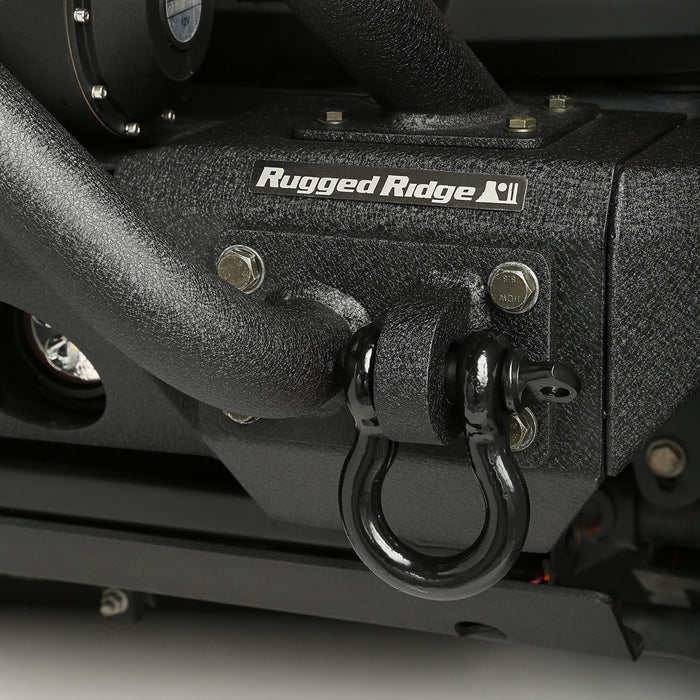 Rugged Ridge 11235.19 D-Ring; 7/8 in.; 13500 lbs.; Black; - Truck Part Superstore