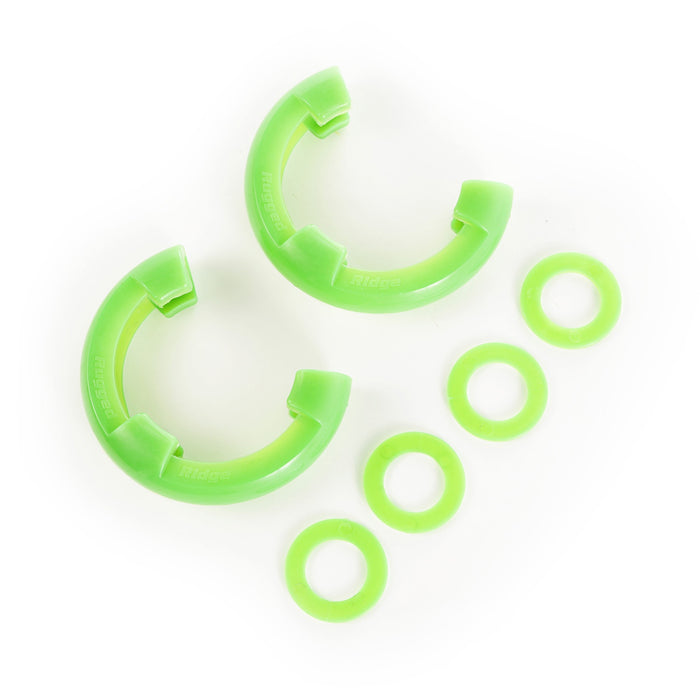 Rugged Ridge 11235.43 D-Ring Isolator Kit; 7/8 in.; Green; Pair; - Truck Part Superstore