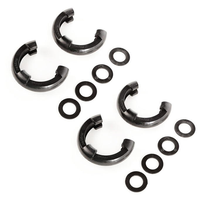 Rugged Ridge 11235.60 D-Ring Isolator Kit; 3/4 in.; Black; 2-Pair; - Truck Part Superstore
