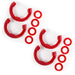 Rugged Ridge 11235.61 D-Ring Isolator Kit; 3/4 in.; Red; 2-Pair; - Truck Part Superstore
