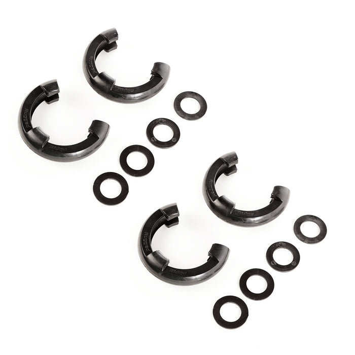 Rugged Ridge 11235.70 D-Ring Isolator Kit; 7/8 in.; Black; 2-Pair; - Truck Part Superstore