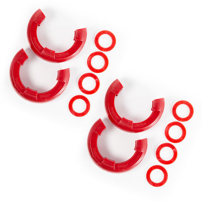 Rugged Ridge 11235.71 D-Ring Isolator Kit; 7/8 in.; Red; 2-Pair; - Truck Part Superstore