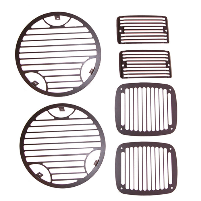 Rugged Ridge 11236.21 Billet Stone Guard Kit; 6 pc; Black; - Truck Part Superstore