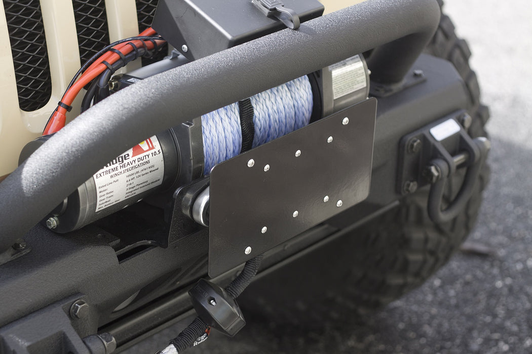 Rugged Ridge 11238.07 License Plate Bracket; Front; Fairland License Mounting Bracket; - Truck Part Superstore