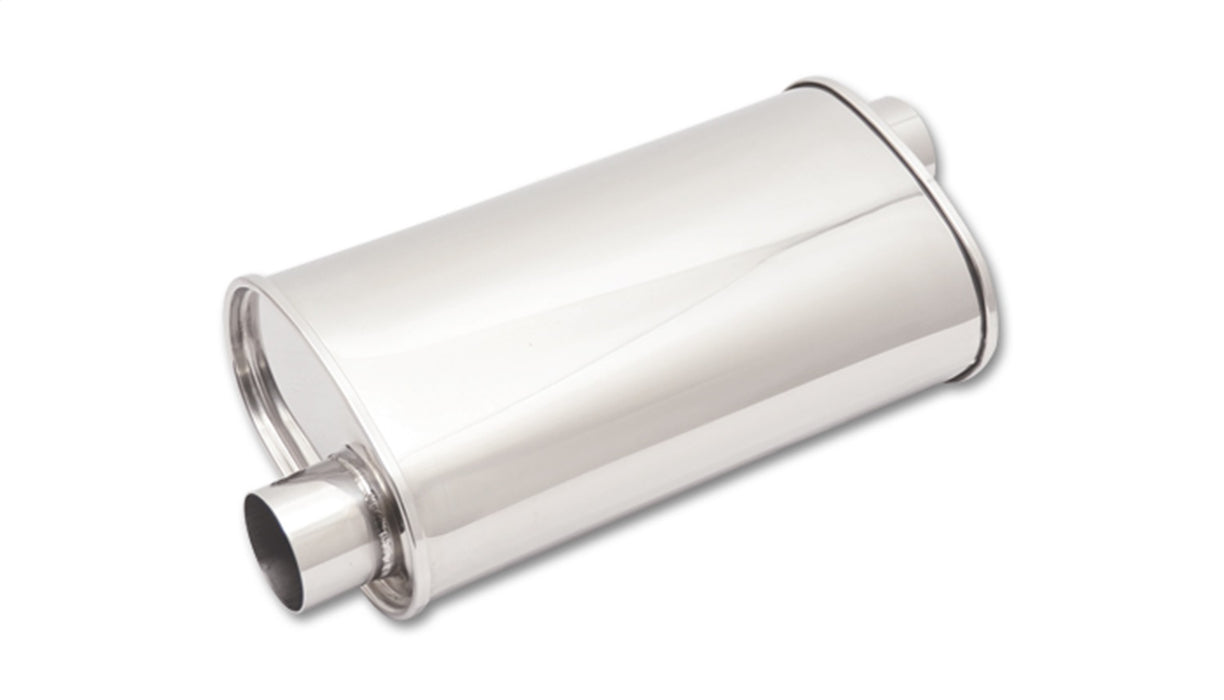 Vibrant Performance 1125 STREETPOWER Oval Muffler; 2.25 in. Inlet/Outlet; - Truck Part Superstore