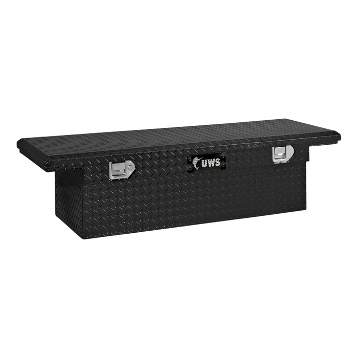 UWS EC10152 Gloss Black Aluminum 58in. Truck Tool Box with Low Profile (Heavy Packaging) - Truck Part Superstore