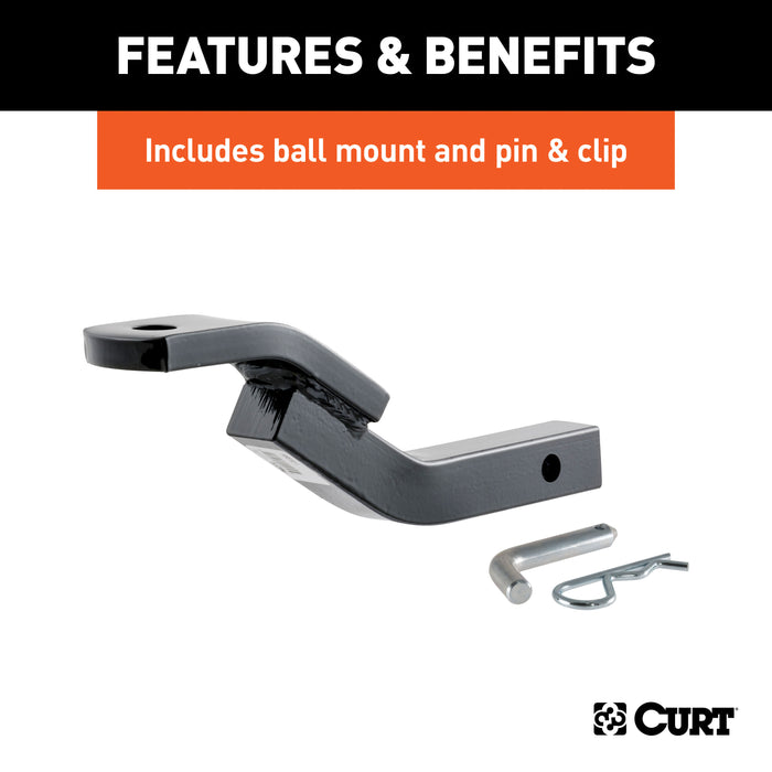 CURT 112923 Class 1 Trailer Hitch; 1-1/4in. Ball Mount; Select Kia Rio - Truck Part Superstore