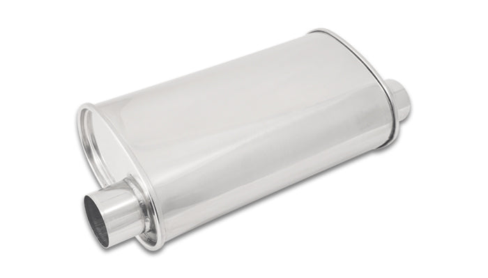 Vibrant Performance 1129 STREETPOWER Oval Muffler; 2.5 in. Inlet/Outlet; - Truck Part Superstore