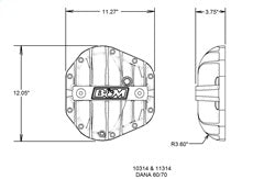 B&M 11314 Hi-Tek Differential Cover; For Dana 60/ 70; Black Anodized; A356.0-T6 Aluminum; - Truck Part Superstore