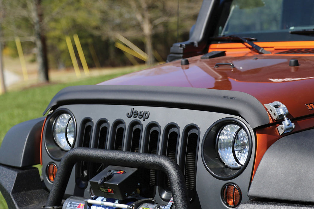 Rugged Ridge 11348.02 Bug Deflector; Matte Black; Drilling Required; - Truck Part Superstore