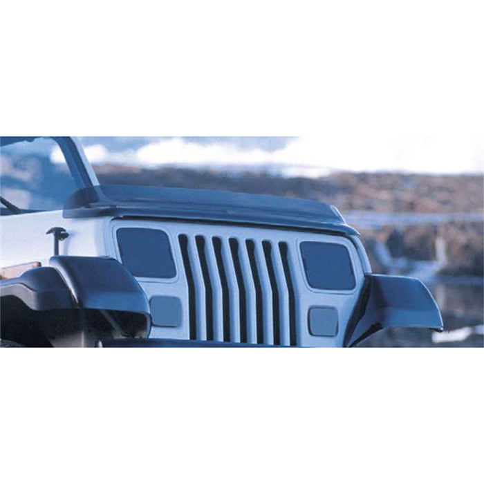 Rugged Ridge 11350.01 Wraparound Bug Deflector; Smoked Acrylic; - Truck Part Superstore