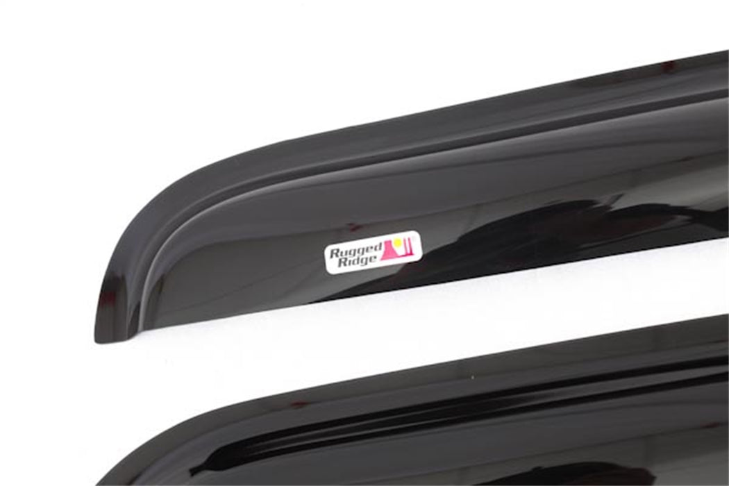 Rugged Ridge 11351.11 Side Window Vent; Front; 2 pc.; Smoked Acrylic; - Truck Part Superstore