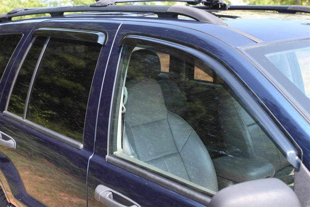 Rugged Ridge 11351.23 Side Window Vent; 4 pc.; Smoked Acrylic; - Truck Part Superstore