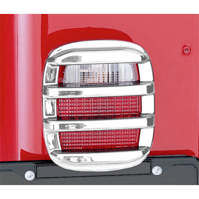 Rugged Ridge 11354.03 Taillight Guard; Chrome; - Truck Part Superstore