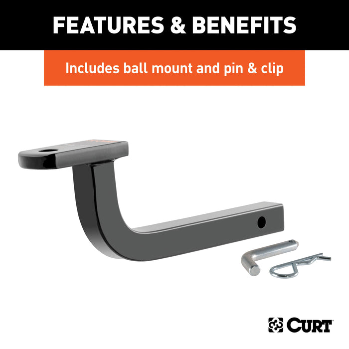 CURT 113593 Class 1 Trailer Hitch; 1-1/4in. Ball Mount; Select Mazda 6 - Truck Part Superstore