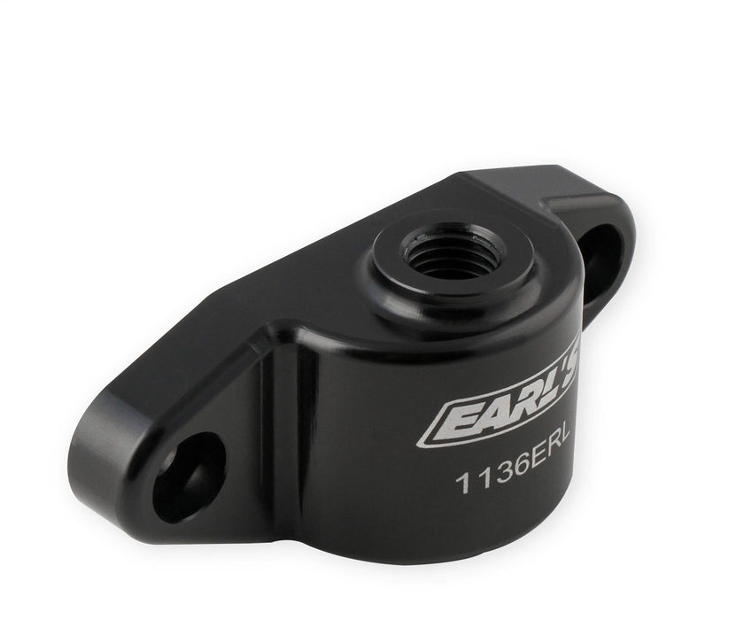 Earl's Performance 1136ERL Oil Cooler Block Off Plate; w/12mm x 1.5 Port; Fits OEM Sensor; - Truck Part Superstore