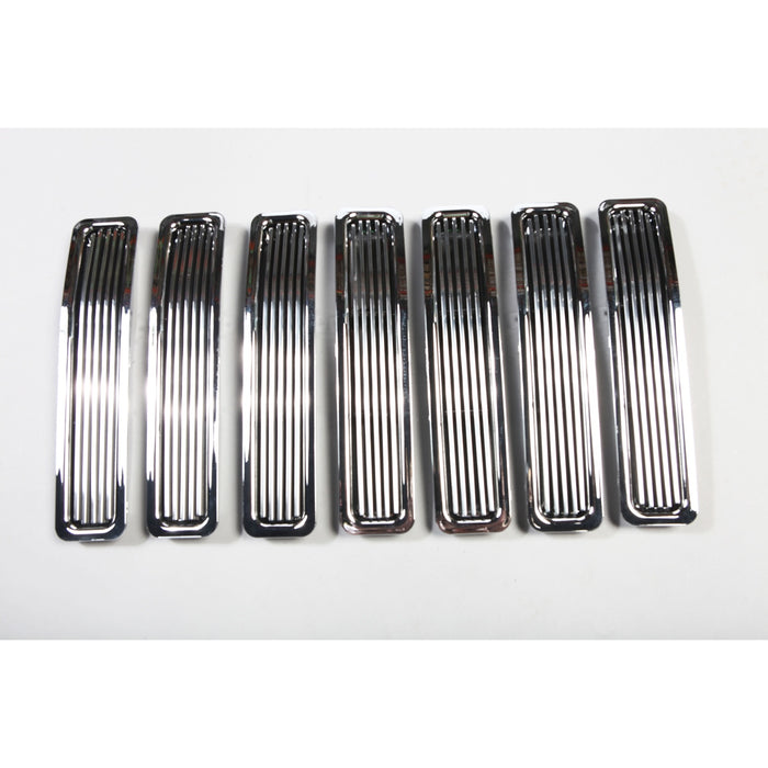 Rugged Ridge 11401.02 Billet Grille Inserts; Polished Aluminum; - Truck Part Superstore