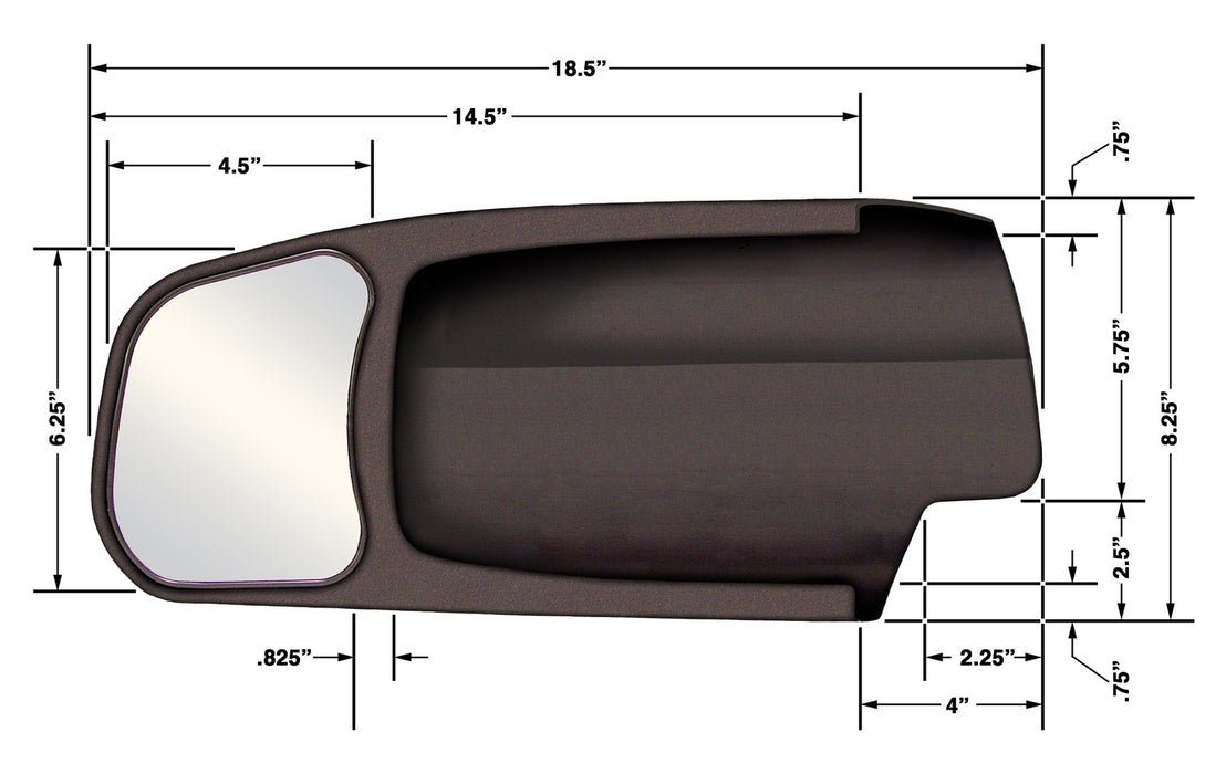 Cipa USA 11402 Custom Towing Mirror; RH(Passenger) Side; - Truck Part Superstore