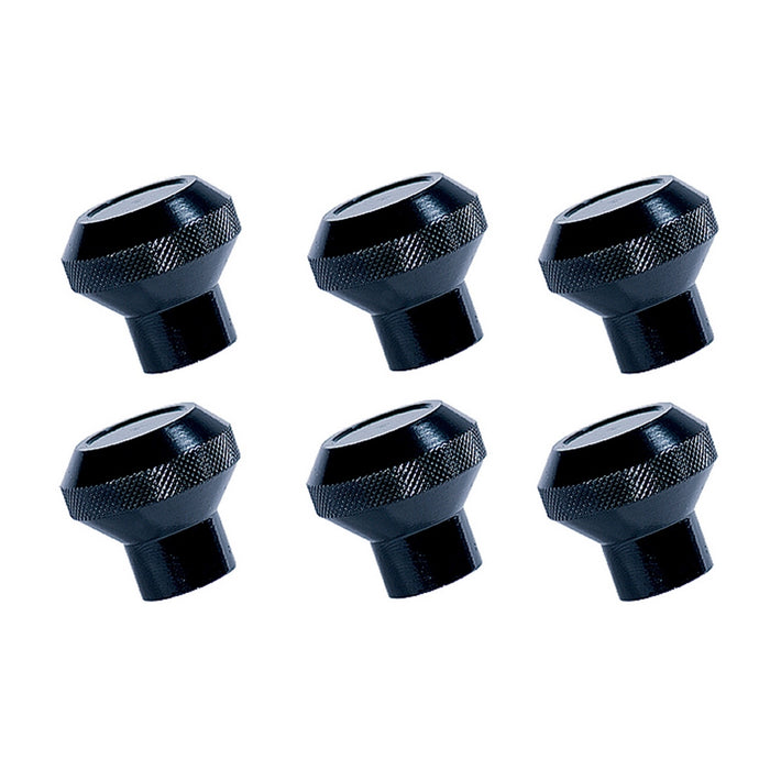 Rugged Ridge 11420.02 Instrument Knob Set; 6 pc.; Black Finished Aluminum; - Truck Part Superstore